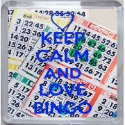 Keep Calm and Love Bingo - Small Coaster