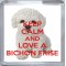 Keep Calm and Love a Bichon Frise - Small Coaster