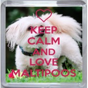 Keep Calm and Love Maltipoos - Small Coaster