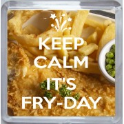Keep Calm It's Fry-Day - Small Coaster
