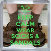 Keep Calm Wear Socks & Sandals - Small Coaster