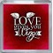Love gives you Wings - Small Coaster
