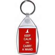 Keep Calm and Carry a Wand - Keyring