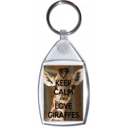 Keep Calm and Love Giraffes - Keyring