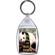 Keep Calm and Hug a Panda - Keyring