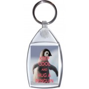 Keep Cool and Hug a Penguin - Keyring