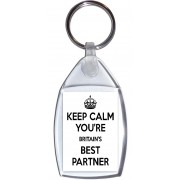 Keep Calm You're Britain's Best Partner - Keyring