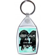 Keep Calm and Love Your Black Labrador - Keyring