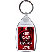 Keep Calm and Kiss for Love - Keyring