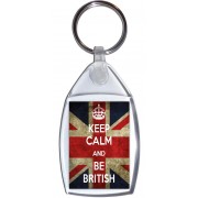 Keep Calm and be British - Keyring