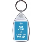 Keep Calm and Carry On Cycling - Keyring