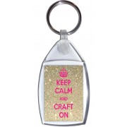 Keep Calm and Craft On - Keyring