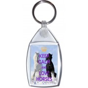 Keep Calm and Love Horses - Keyring