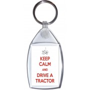 Keep Calm and Drive a Tractor - Keyring