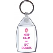 Keep Calm and Eat Donuts - Keyring