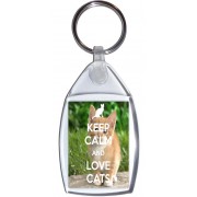 Keep Calm and Love Cats - Keyring