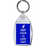 Keep Calm and Love Cats - Keyring