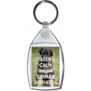 Keep Calm and Love German Shepherds - Keyring