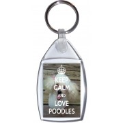 Keep Calm and Love Poodles - Keyring