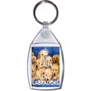 Keep Calm and Love Labradors - Keyring
