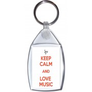 Keep Calm and Love Music - Keyring