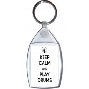 Keep Calm and Play Drums - Keyring