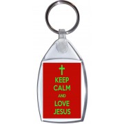 Keep Calm and Love Jesus - Keyring