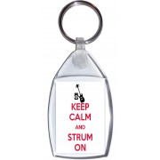Keep Calm and Strum On - Keyring