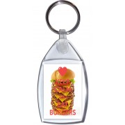 Keep Calm and Eat Burgers - Keyring