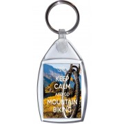 Keep Calm and Go Mountain Biking - Keyring