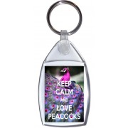 Keep Calm and Love Peacocks - Keyring