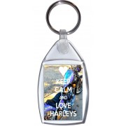 Keep Calm and Love Harleys - Keyring