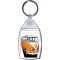 Picture of an Orange VW Camper Van - Keyring
