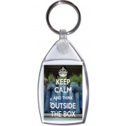 Keep Calm and Think Outside the Box - Keyring