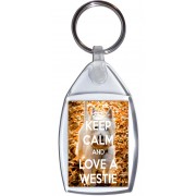 Keep Calm and Love a Westie - Keyring
