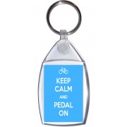 Keep Calm and Pedal On - Keyring
