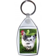 Keep Calm and Love Chickens - Keyring