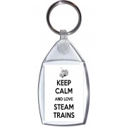 Keep Calm and Love Steam Trains - Keyring