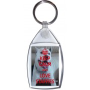 Keep Calm and Love Staffies - Keyring