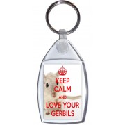 Keep Calm and Love Your Gerbils - Keyring