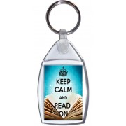 Keep Calm and Read On - Keyring