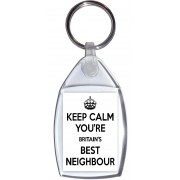 Keep Calm You're Britain's Best Neighbour - Keyring