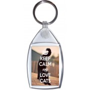 Keep Calm and Love Cats - Keyring
