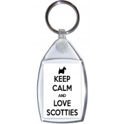 Keep Calm and Love Scotties - Keyring