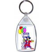 Keep Calm and Love a Clown - Keyring