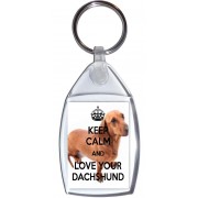 Keep Calm and Love Your Dachshund - Keyring