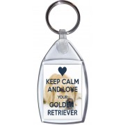 Keep Calm and Love Your Golden Retriever - Keyring