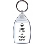 Keep Clam and Proof Read - Keyring