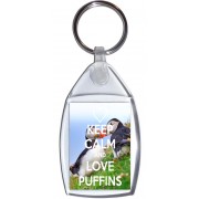 Keep Calm and Love Puffins - Keyring