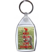 Keep Calm and Love Donkeys - Keyring